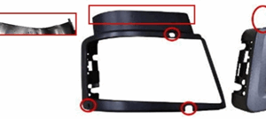 SCANIA HEADLAMP COVER W/CLEANING SYSTEM (NARROW